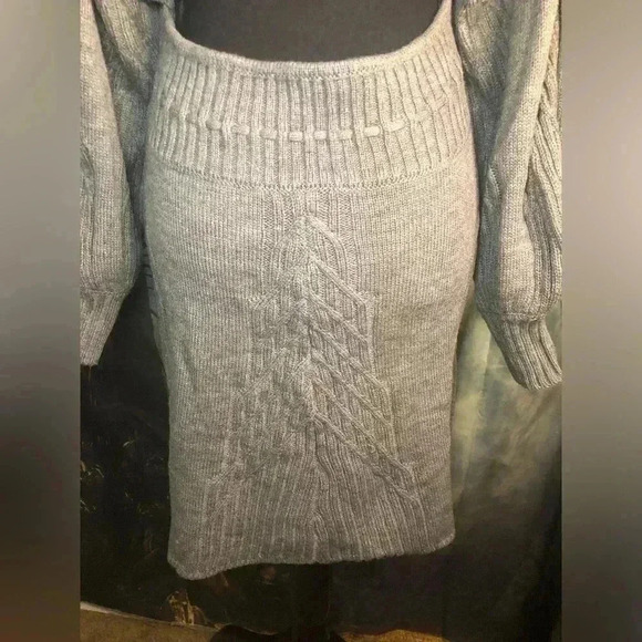 Grey Sweater Dress open back size small - Picture 9 of 16